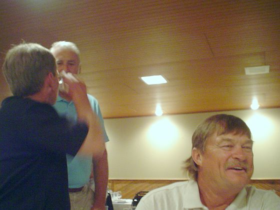 Dennis Dannehl, Bruce Melberg, and Rich Moline share a laugh.