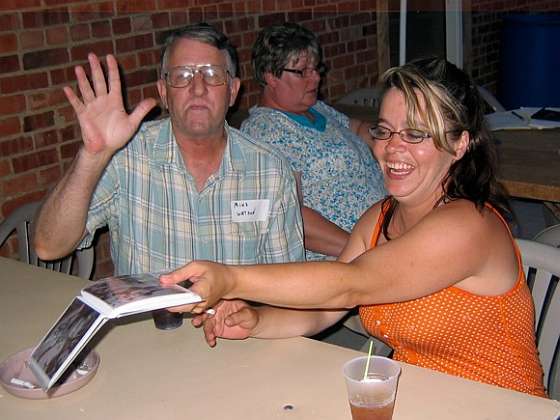 Mike Watson, Mrs Ralph Hasselquist and Burt Geer's daughter