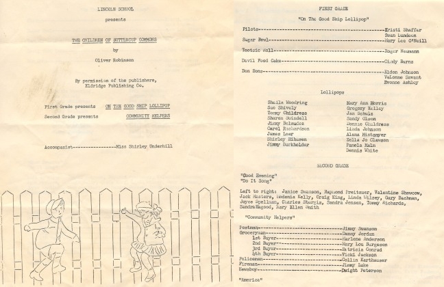 Lincoln School - The Good Ship Lollipop